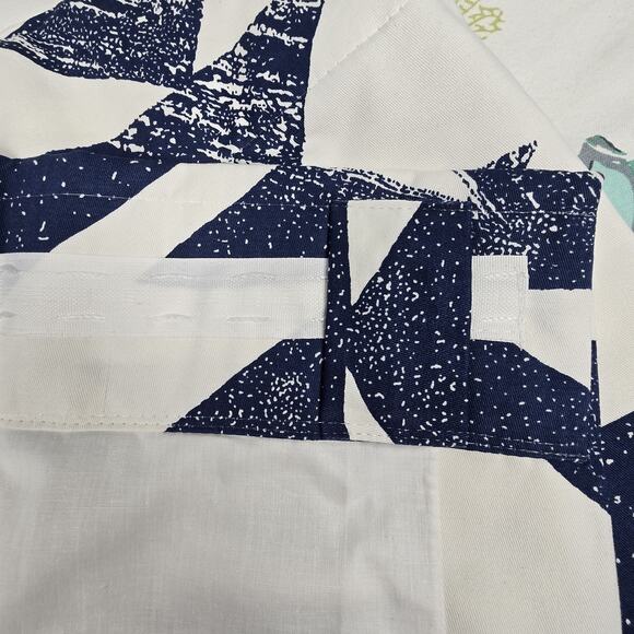 2 pc Exclusive Fabrics & Furnishings 50"x96” Triad Indigo Drapes Curtain Panels - Picture 5 of 7